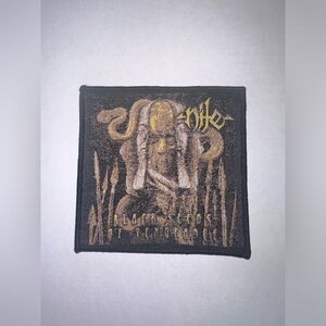 NILE, BLACK SEEDS OF VENGEANCE, BLACK BORDER, SEW ON WOVEN PATCH